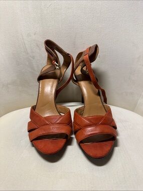 Nine West Burnt Orange Strappy High Heel Sandals
